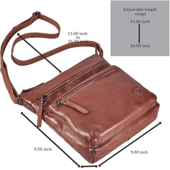 Small Crossbody Bags for Women Real Leather Purse Handbags Crossover Over the Sh - Picture 5 of 7